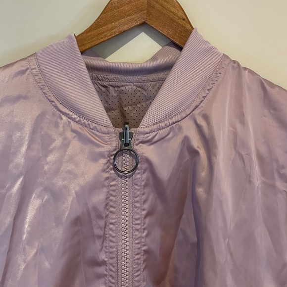 Fabletics Eva Bomber Jacket. Reversible. Rose Gold Size Medium - Picture 6 of 10